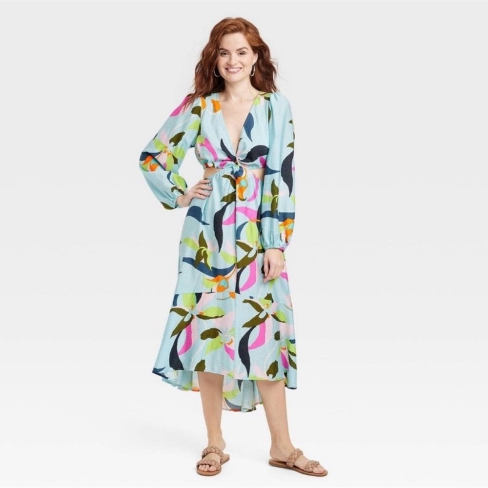 a new day Multicolor Floral Midi Dress